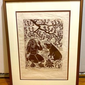 Vintage Dietrich Varez painting.